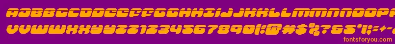 groovysmoothielaserital Font – Orange Fonts on Purple Background