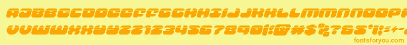 groovysmoothielaserital Font – Orange Fonts on Yellow Background