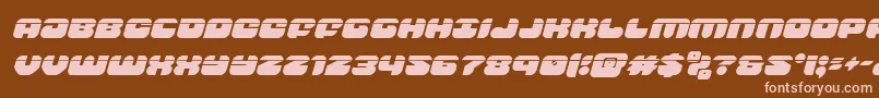 groovysmoothielaserital Font – Pink Fonts on Brown Background