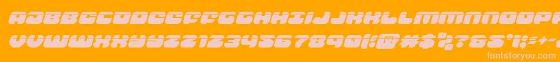 groovysmoothielaserital Font – Pink Fonts on Orange Background