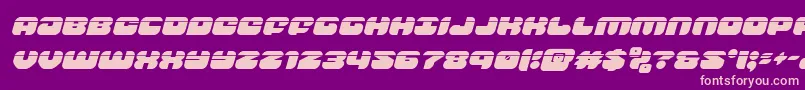 groovysmoothielaserital Font – Pink Fonts on Purple Background