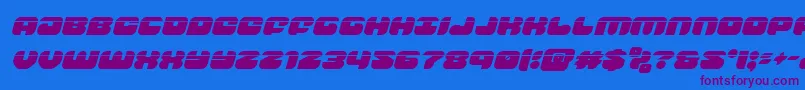 groovysmoothielaserital Font – Purple Fonts on Blue Background