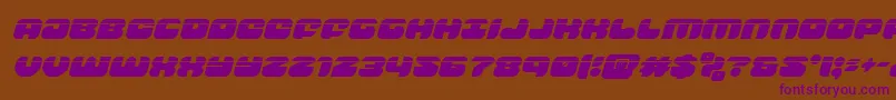 groovysmoothielaserital Font – Purple Fonts on Brown Background