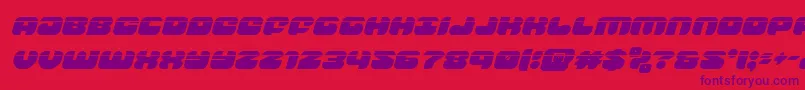groovysmoothielaserital Font – Purple Fonts on Red Background