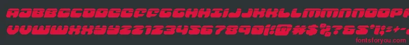 groovysmoothielaserital Font – Red Fonts on Black Background