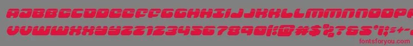 groovysmoothielaserital Font – Red Fonts on Gray Background