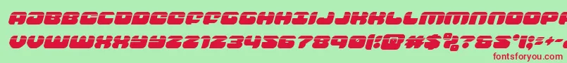 groovysmoothielaserital Font – Red Fonts on Green Background