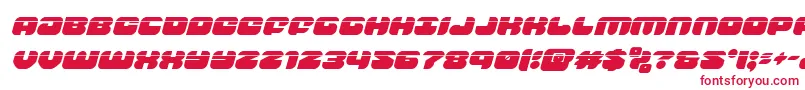 groovysmoothielaserital Font – Red Fonts on White Background