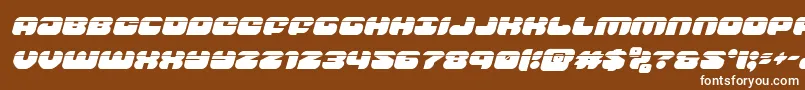 groovysmoothielaserital Font – White Fonts on Brown Background