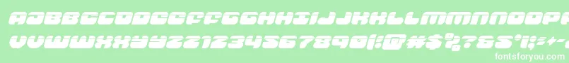 groovysmoothielaserital Font – White Fonts on Green Background