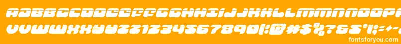 groovysmoothielaserital Font – White Fonts on Orange Background