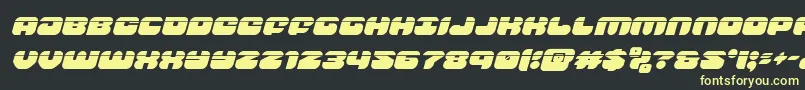 groovysmoothielaserital Font – Yellow Fonts on Black Background
