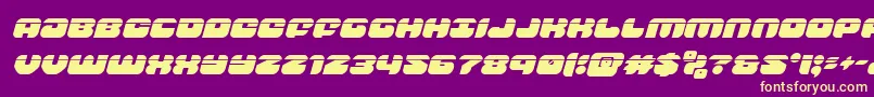 groovysmoothielaserital Font – Yellow Fonts on Purple Background
