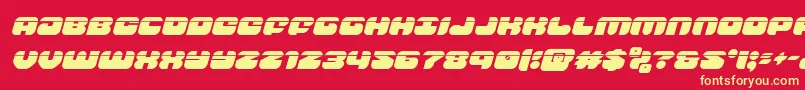groovysmoothielaserital Font – Yellow Fonts on Red Background