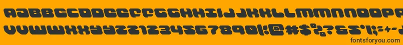 groovysmoothieleft-Schriftart – Schwarze Schriften auf orangefarbenem Hintergrund