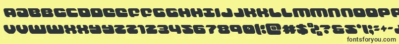 groovysmoothieleft Font – Black Fonts on Yellow Background