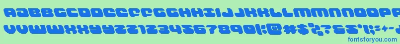 groovysmoothieleft Font – Blue Fonts on Green Background