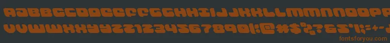 Шрифт groovysmoothieleft – коричневые шрифты на чёрном фоне