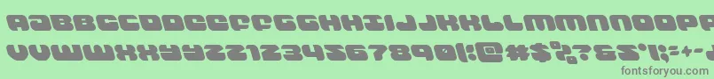 groovysmoothieleft Font – Gray Fonts on Green Background