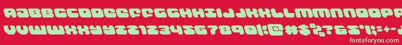 groovysmoothieleft Font – Green Fonts on Red Background