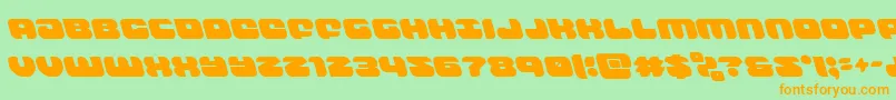 groovysmoothieleft Font – Orange Fonts on Green Background