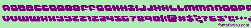 groovysmoothieleft Font – Purple Fonts on Green Background