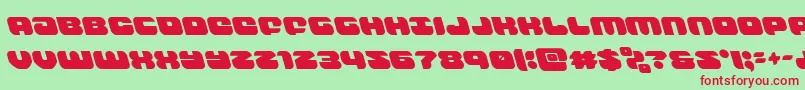 groovysmoothieleft Font – Red Fonts on Green Background