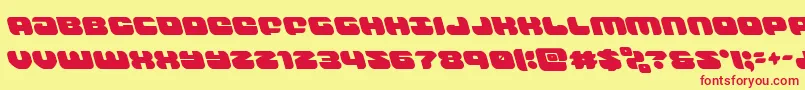 groovysmoothieleft Font – Red Fonts on Yellow Background