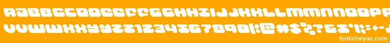 groovysmoothieleft-Schriftart – Weiße Schriften auf orangefarbenem Hintergrund