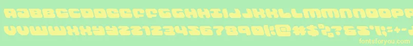 groovysmoothieleft Font – Yellow Fonts on Green Background