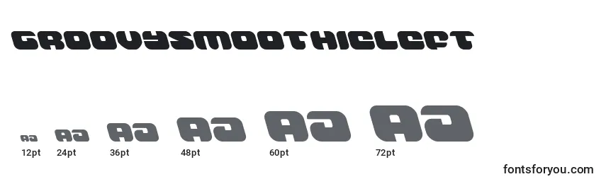 Размеры шрифта Groovysmoothieleft