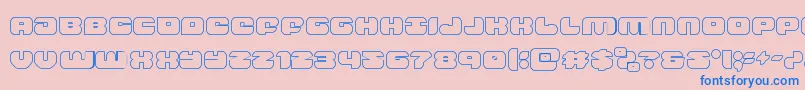 groovysmoothieout Font – Blue Fonts on Pink Background