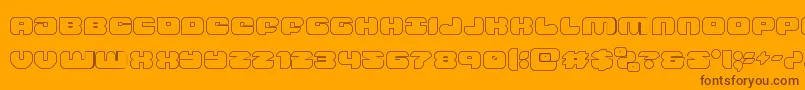 groovysmoothieout Font – Brown Fonts on Orange Background