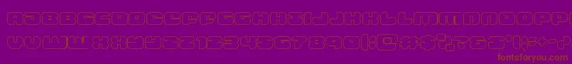 groovysmoothieout Font – Brown Fonts on Purple Background