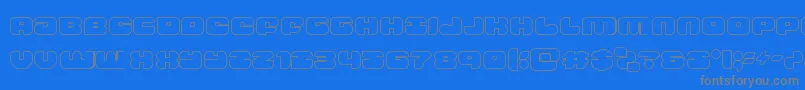 groovysmoothieout Font – Gray Fonts on Blue Background