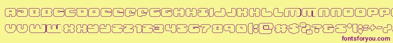 groovysmoothieout Font – Purple Fonts on Yellow Background