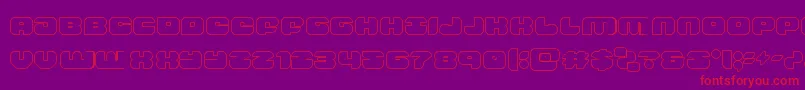 groovysmoothieout Font – Red Fonts on Purple Background