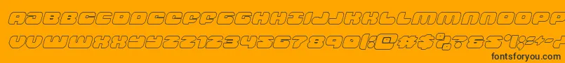 groovysmoothieoutital Font – Black Fonts on Orange Background