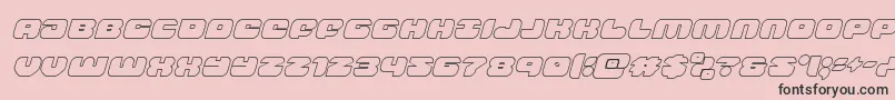 groovysmoothieoutital Font – Black Fonts on Pink Background