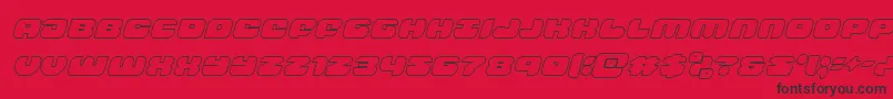 groovysmoothieoutital Font – Black Fonts on Red Background