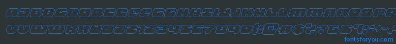 groovysmoothieoutital Font – Blue Fonts on Black Background