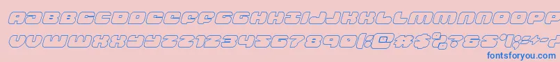 groovysmoothieoutital Font – Blue Fonts on Pink Background