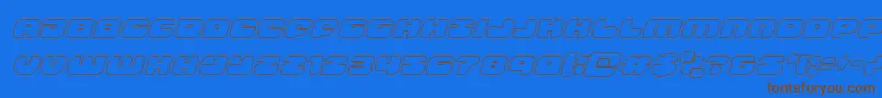 groovysmoothieoutital Font – Brown Fonts on Blue Background