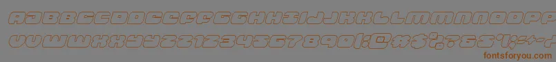 groovysmoothieoutital Font – Brown Fonts on Gray Background