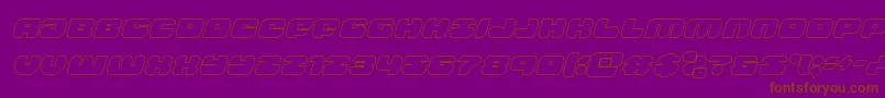 groovysmoothieoutital Font – Brown Fonts on Purple Background