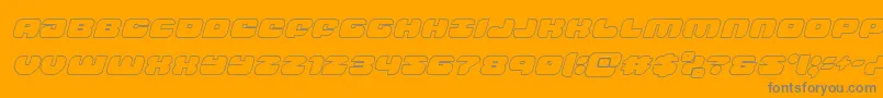 groovysmoothieoutital Font – Gray Fonts on Orange Background