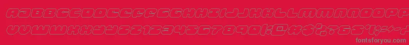 groovysmoothieoutital Font – Gray Fonts on Red Background