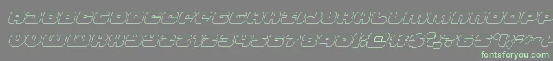 groovysmoothieoutital Font – Green Fonts on Gray Background