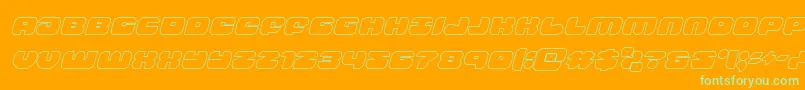 groovysmoothieoutital Font – Green Fonts on Orange Background