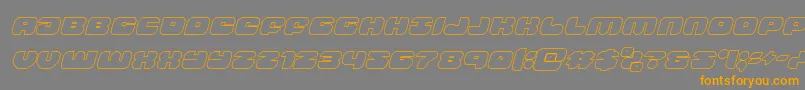 groovysmoothieoutital-Schriftart – Orangefarbene Schriften auf grauem Hintergrund